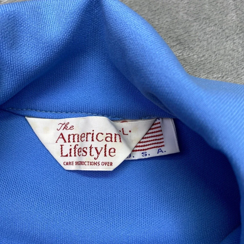 VTG The American Lifestyle Blue Track Jacket Athletic Retro Sportswear L‎ USA